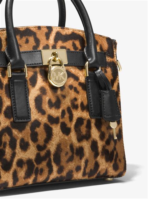 michael kors leopard bag hamilton|michael kors hamilton satchel bag.